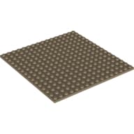 LEGO Plate 16x16 Mörkbeige 4613196-B9037