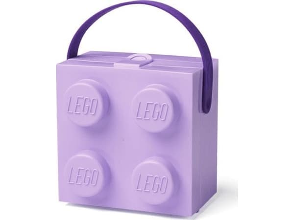 Lego Classic Lunch Box 4 med lilla håndtak