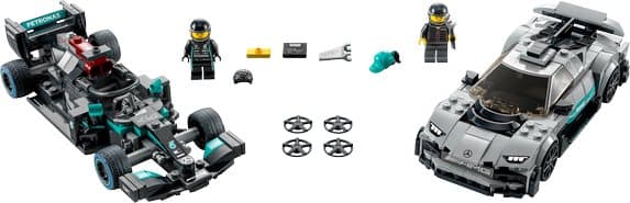 LEGO Speed Champions Mercedes-AMG F1 W12 E Performance och Mercedes-AMG Project One 76909