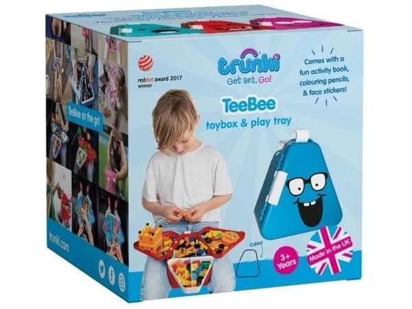Trunki Bärbar låda, TeeBee leksaksbehållare - rosa