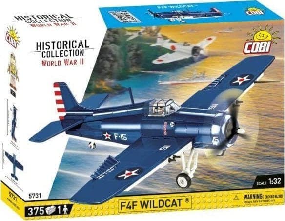 COBI F4F Wildcat - Northrop Grumman, Byggeklosser, 3 år, Plast, 375 stykker
