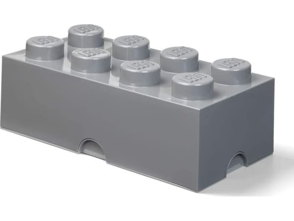 Lego Storage Brick 8 mørkegrå