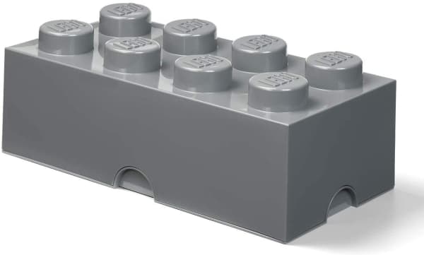 Lego Storage Brick 8 mørkegrå
