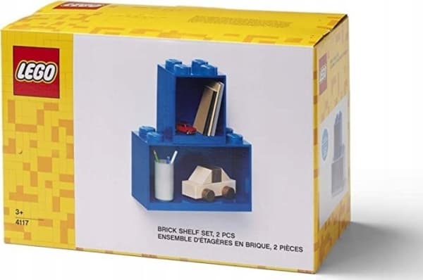 Lego Brick 4 & 8 hyllyt 2 kpl sininen