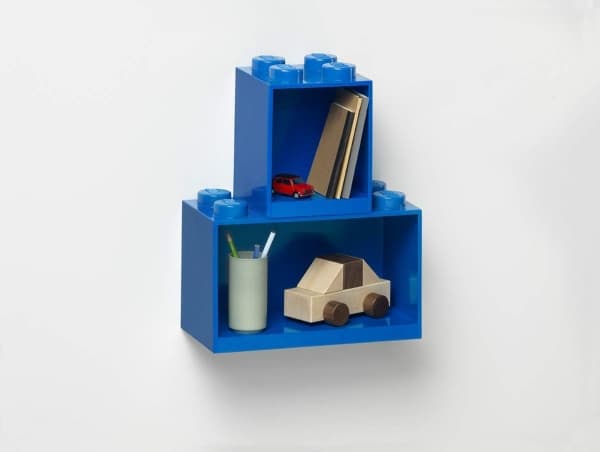 Lego Brick 4 & 8 hyllyt 2 kpl sininen