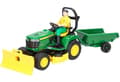 Miniatyrbilde 1 av 5: Brother - bworld John Deere gressklipper, henger + gartner