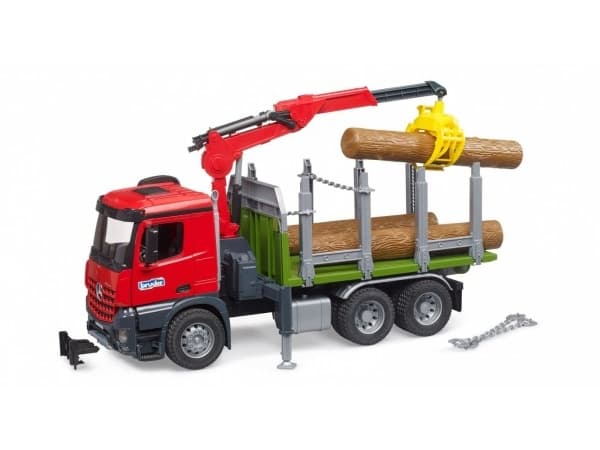 Brother - MB Arocs tømmertransportbil med lastekran, grip + 3 stokker