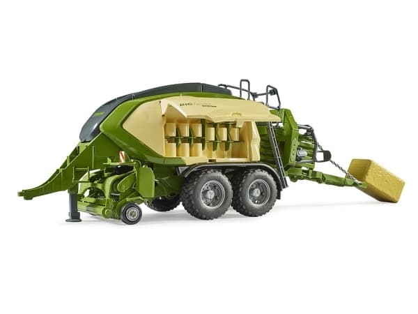 Bruder Krone Big Pack 1290HDP VC with 2 block hay bales toy
