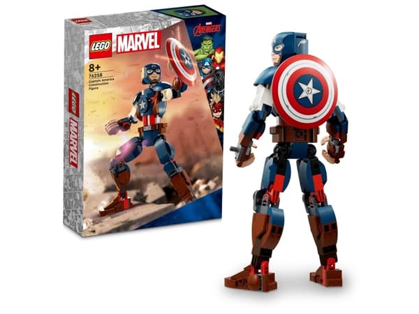LEGO Super Heroes 76258 Rakennettava Captain America ‑hahmo