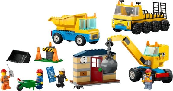 LEGO City 4+ Byggfordon och kran med rivningskula 60391