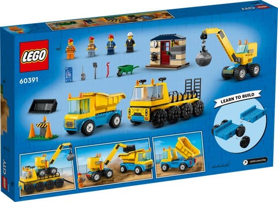 LEGO City 4+ Byggfordon och kran med rivningskula 60391