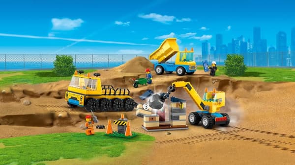 LEGO® City Byggfordon och kran med rivningskula 60391