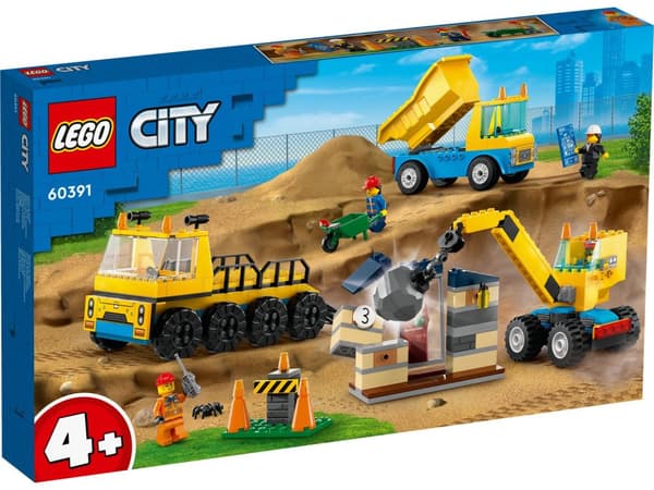 LEGO® City Byggfordon och kran med rivningskula 60391