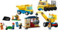 Miniatyrbilde 2 av 3: Anleggsmaskiner og kran med rivningskule LEGO®  City (60391)