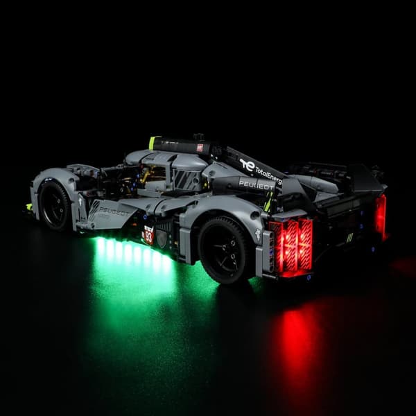 Belysning till Technic PEUGEOT 9X8 24H Le Mans Hybrid Hypercar 42156 LGK590