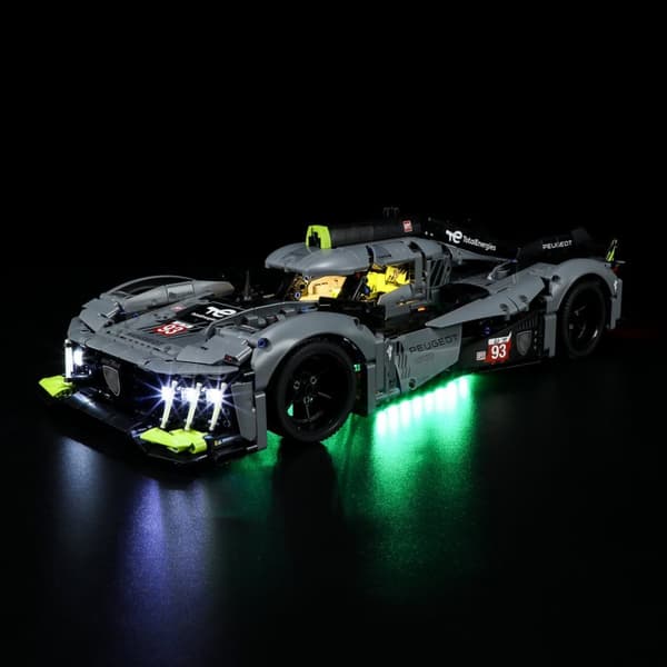 Belysning till Technic PEUGEOT 9X8 24H Le Mans Hybrid Hypercar 42156 LGK590