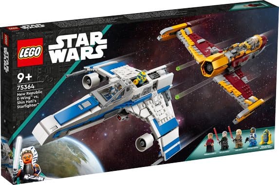 LEGO Star Wars New Republic E Wing vs Shin Hatis Starfighter 75364