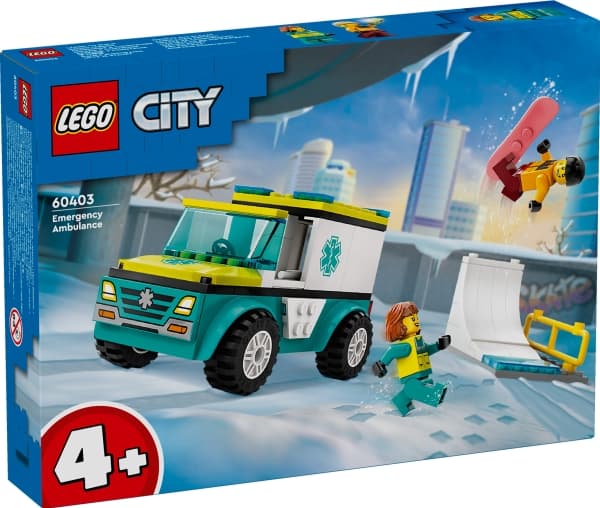 LEGO City 60403 Ambulanse og snøbrettkjører