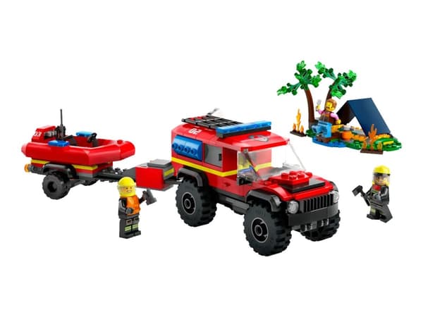 LEGO City 60412 4x4 Brandbil med räddningsbåt
