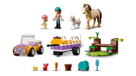 LEGO Friends 4+ Häst och ponnysläp 42634