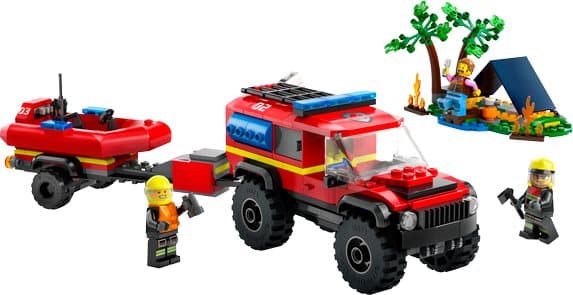 LEGO City 4x4 Brandbil med räddningsbåt 60412