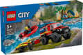 Miniatyrbild 1 av 5: LEGO City 4x4 Brandbil med räddningsbåt 60412