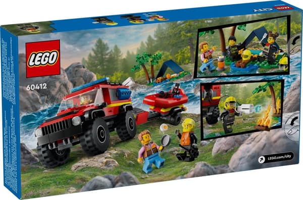 LEGO® City 4x4 Brandbil med räddningsbåt 60412