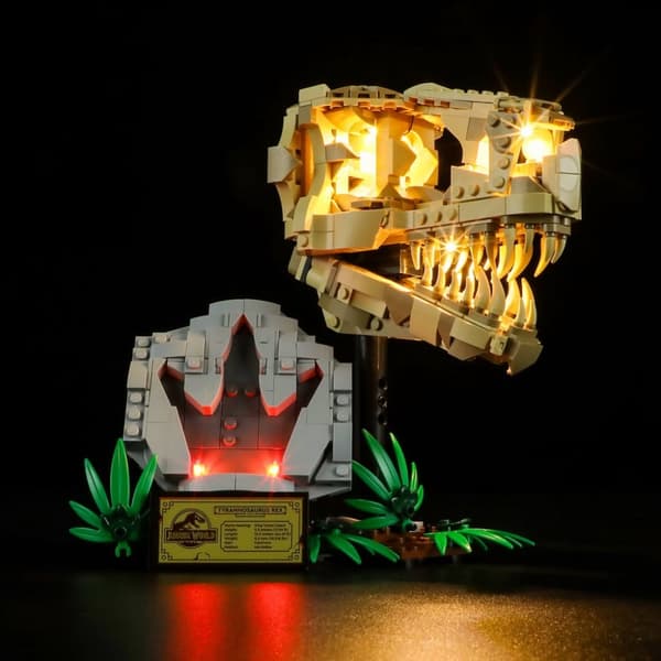 Belysning till Jurassic World Dinosauriefossiler: T. rex skalle 76964 LGK628