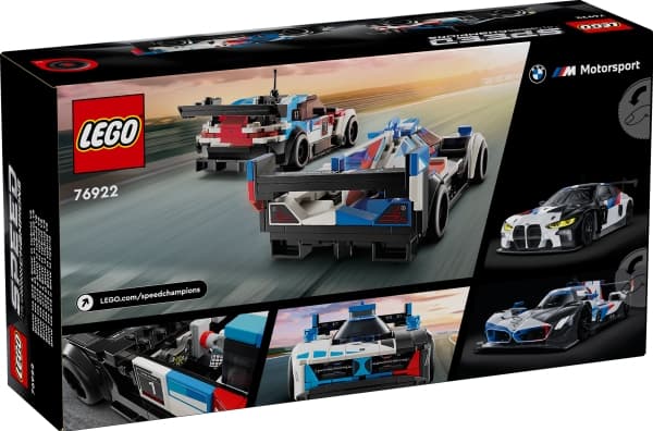 LEGO Speed Champions 76922 BMW M4 GT3 och BMW M Hybrid V8 racerbilar