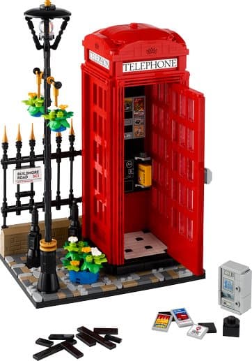 LEGO Ideas Röd telefonkiosk i London 21347