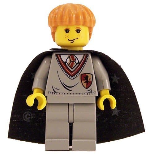 Lego Figurer Harry Potter Ron Grå Klassisk