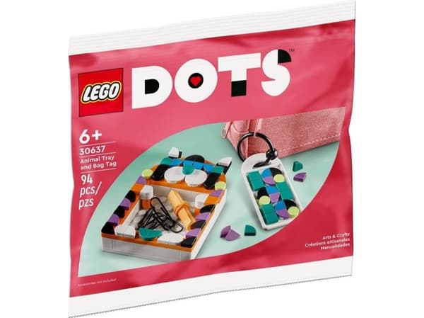 LEGO Dots Polybag förvaringsbricka med djur Polybag förvaringsbricka med djur och väskmärke (30637)