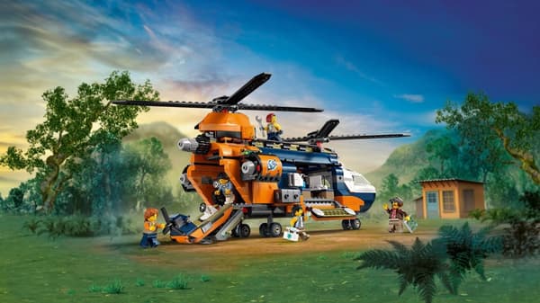 LEGO® City Djungelhelikopter och basläger 60437