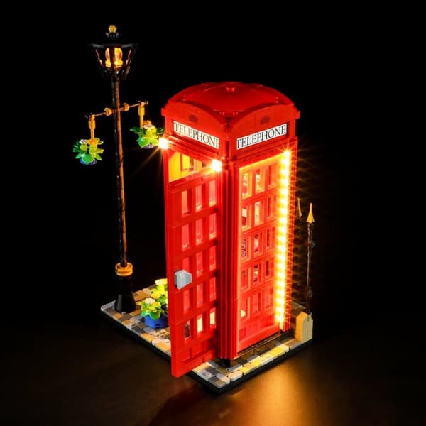 Belysning till Ideas Röd telefonkiosk i London 21347 LGK649