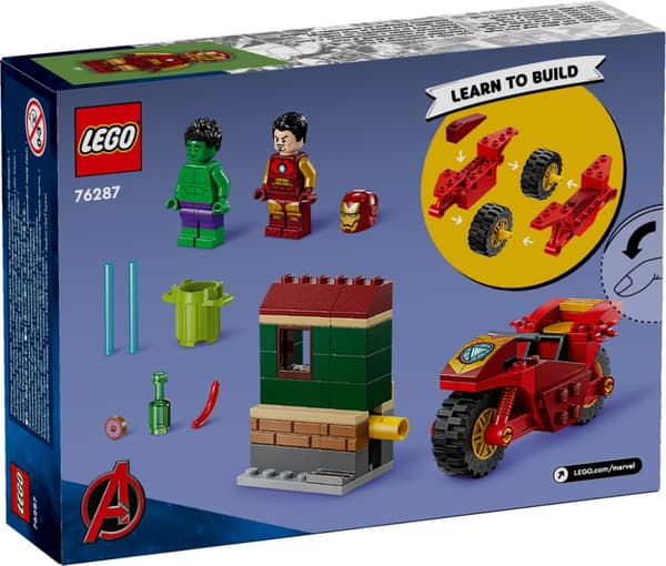 LEGO Super Heroes 4+ Iron Man med motorcykel och Hulk 76287