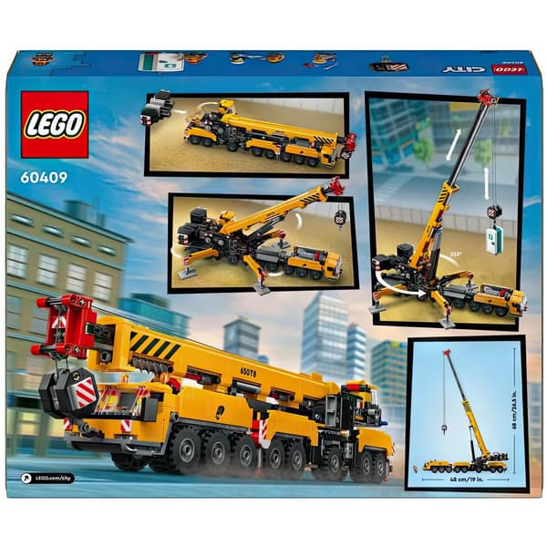 LEGO City Keltainen Rakennusnosturi Setti Jatkettavalla Varrrella ja 4 Minifiguurilla