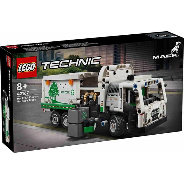 LEGO Technic Mack LR Sähkökäyttöinen Roska-auto Liikkuvalla Lastaimella ja Minifiguureilla