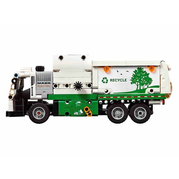 LEGO Technic Mack LR Elektrisk Skraldebil med Bevægbar Laster og Minifigurer
