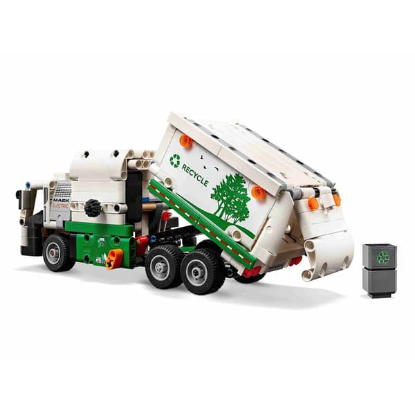 LEGO Technic Mack LR Elektrisk Skraldebil med Bevægbar Laster og Minifigurer