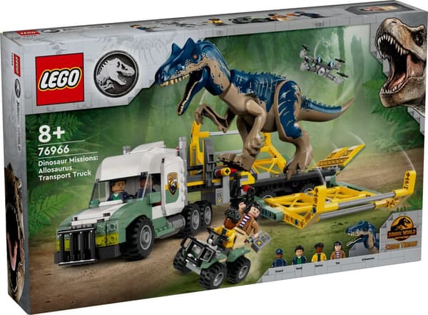 LEGO® Jurassic World Dinosaurieuppdrag: transportbil med allosaurus 76966