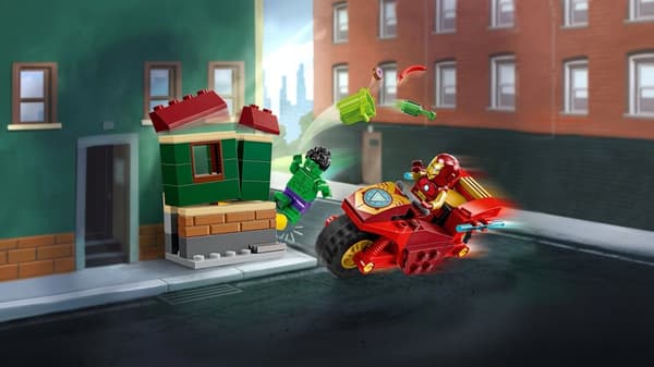 LEGO® Marvel Iron Man med motorcykel och Hulk  76287