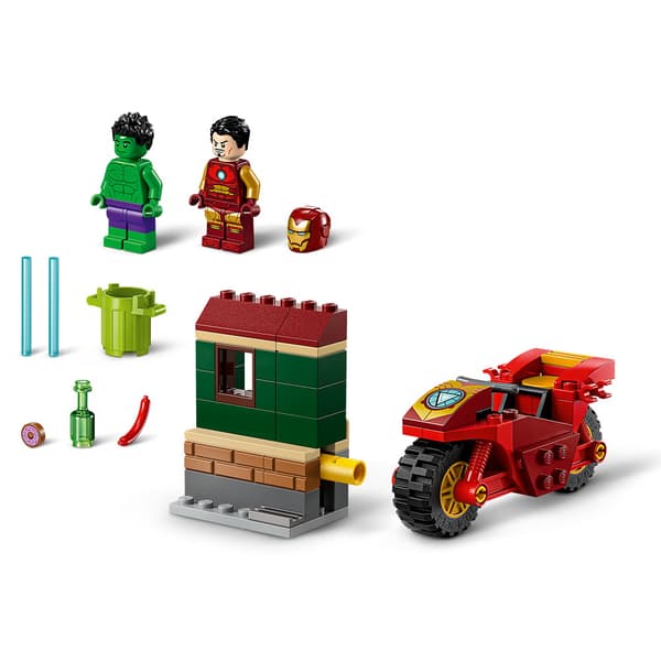 LEGO Marvel - Iron Man med motorcykel och Hulk