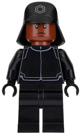 Lego Figurer Star Wars first order crew member Trooper Brown Head BL5