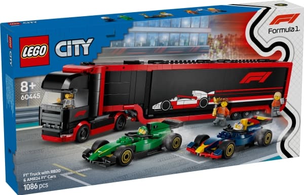 LEGO City 60445 F1-trailer med F1 RB20 og AMR24