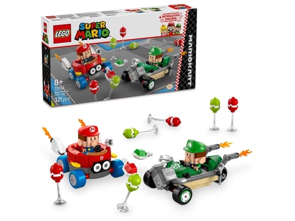 LEGO Super Mario 72034 Mario Kart™ – Baby Mario vastaan Baby Luigi