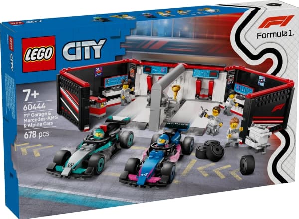 LEGO City 60444 F1-verksted med Mercedes-AMG og Alpine