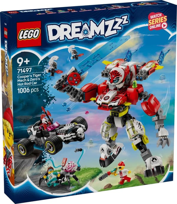 LEGO® DREAMZzz™ Coopers tigerrobot och Zeros hot rod-bil 71497