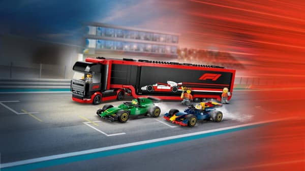LEGO® City F1® lastbil med RB20 & AMR24 F1® bilar 60445