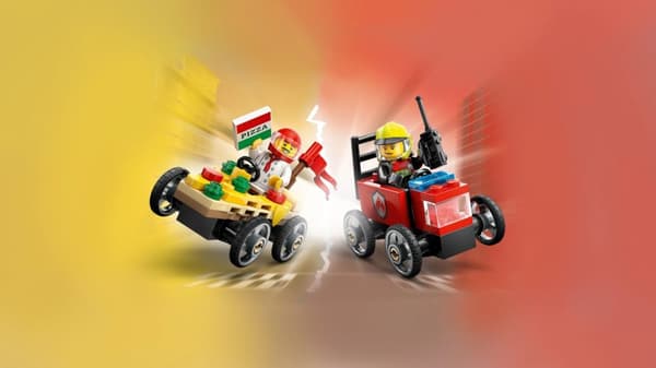 LEGO® City Pizzabil mot brandbil racingpaket 60458