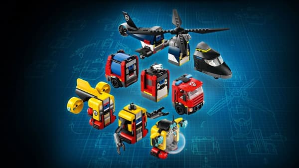 LEGO® City Helikopter, brandbil och ubåt 60462